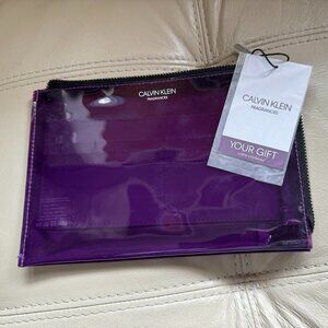 Calvin Klein Fragrances MEN PURPLE/BLACK POUCH  NEW with TAGS